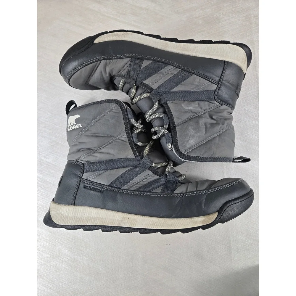 Sorel Whitney II Short Lace Waterproof Winter Boots Quarry‎ Grey Womens 9.5